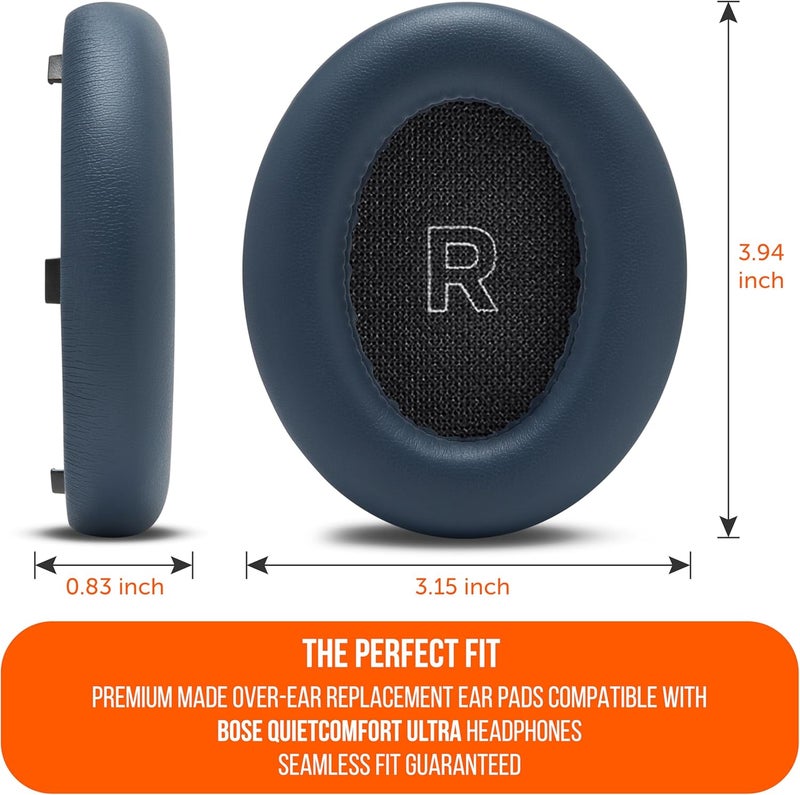 WC PadZ QC Ultra – Upgraded Replacement Earpads Compatible with Bose QuietComfort Ultra Gen 1 & Gen 2 by Wicked Cushions | Enhanced Comfort, Thickness & Durability | Lunar Blue - Image 5